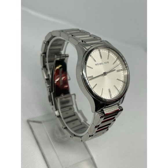 Michael Kors Mini Bailey MK3614W Silver Tone Women’s 34mm Watch Stainless - Picture 4 of 10